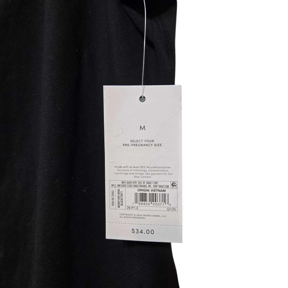 Isabel Maternity Black Short Unitard Size Medium NWT | Ingrid & Isabel - Picture 4 of 5